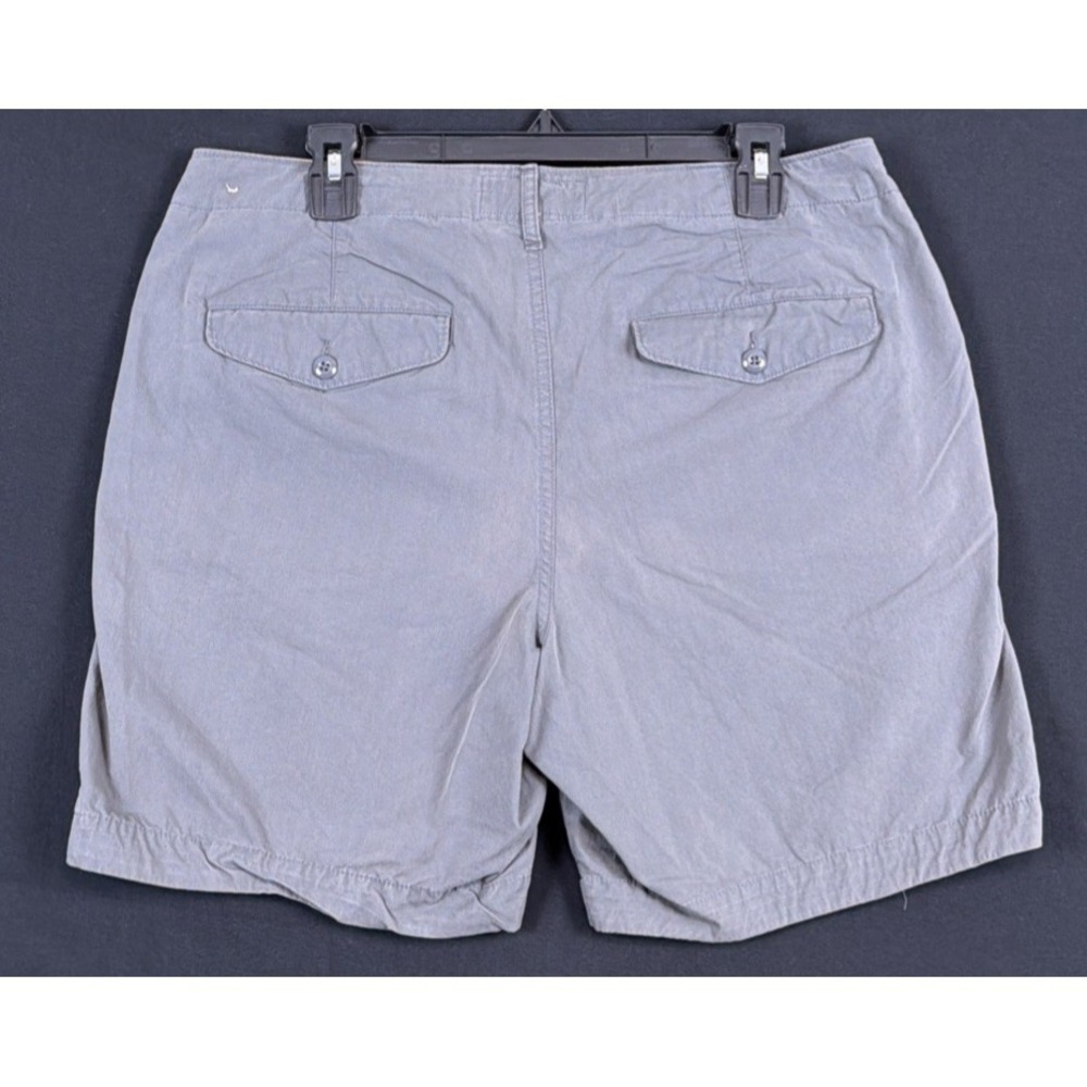 Abercrombie & Fitch Men's Gray Cotton Drawstring Chino Shorts Pockets SZ 32 Y2K - Picture 2 of 5